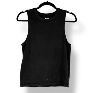 Madewell Black Cotton Tank Top S Sleeveless Crewneck Minimalist Basic Tee